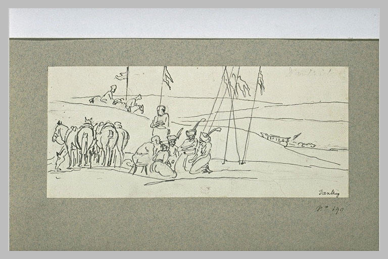 Campement de cavaliers à Dantzig