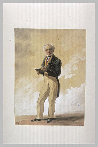 Portrait de Jean-Baptiste Isabey dessinant debout