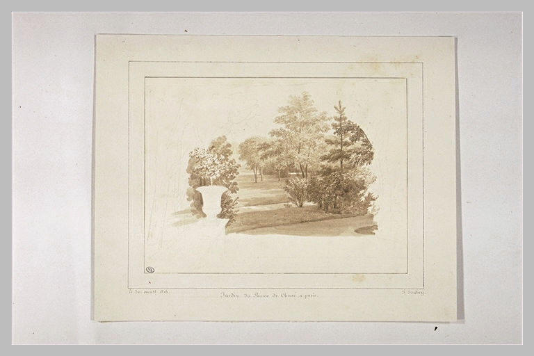 Vue du jardin du prince de Chimay à Paris