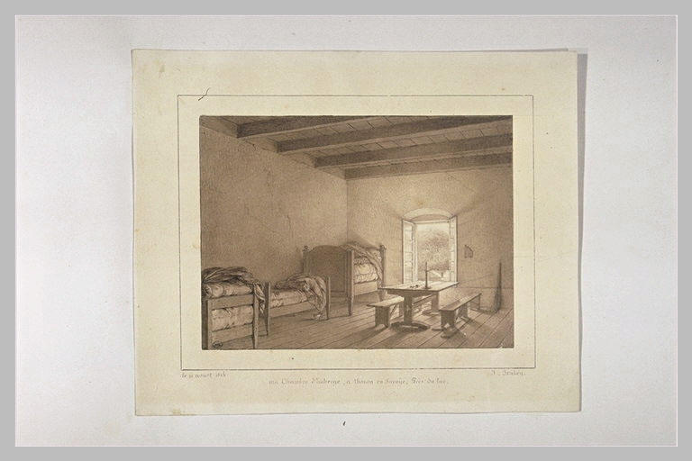 Chambre d'auberge à Thonon, en Savoie, près du lac