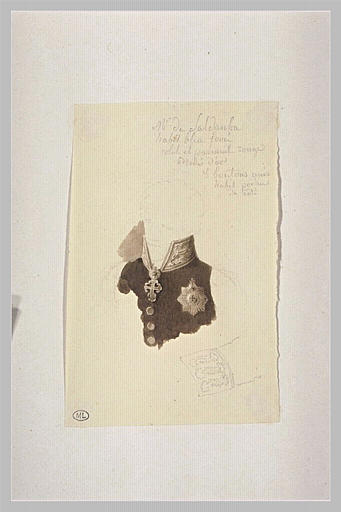 Etude du costume de M. de Saldanta et de la broderie de la manche