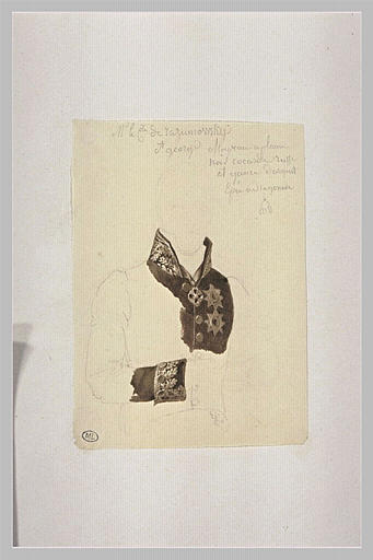 Costume du comte de Razumowsky et broderie