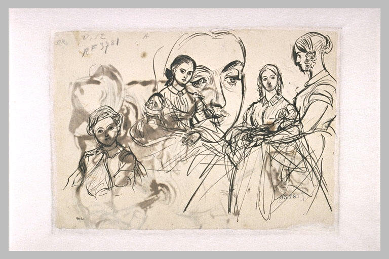 Etudes pour la famille du peintre