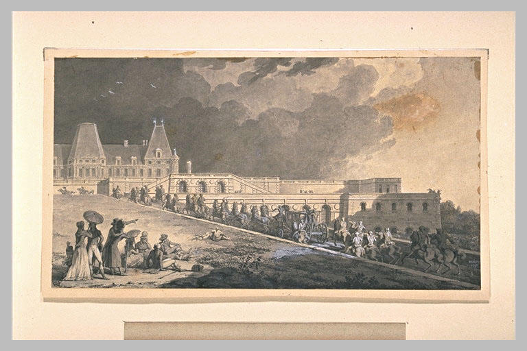 Retour de la promenade de Mr le Dauphin au vieux château de Meudon