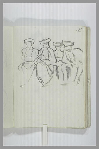Quatre figures assises