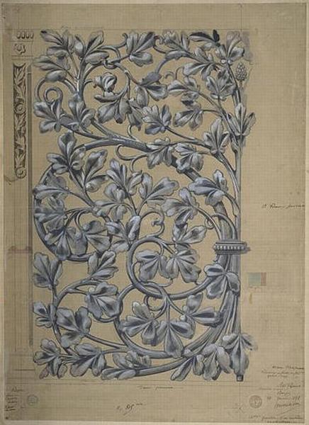 MODELE DE PANNEAU DECORATIF EN FONTE POUR LE TRAIN IMPERIAL