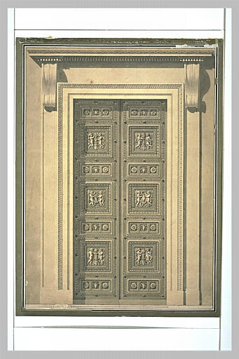 Projet de porte de bronze pour le Panthéon