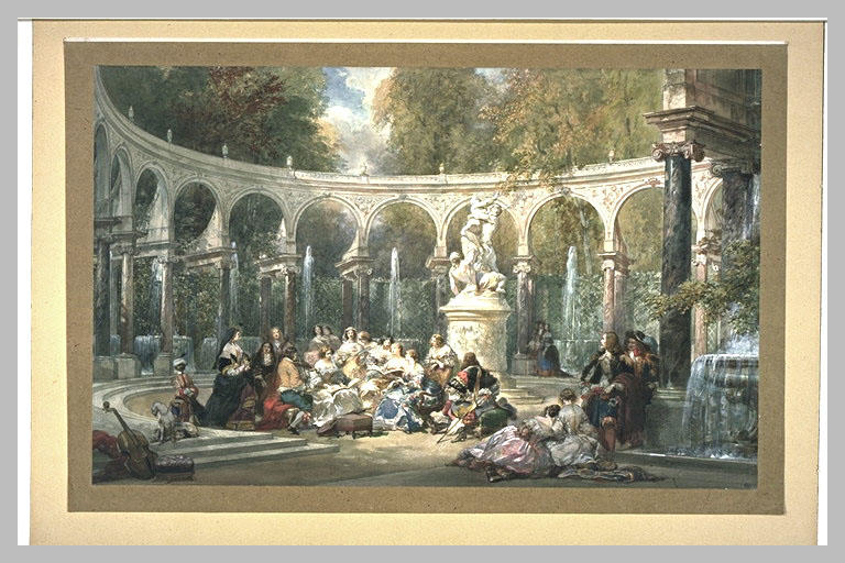 Réunion dans le bosquet de la colonnade à Versailles