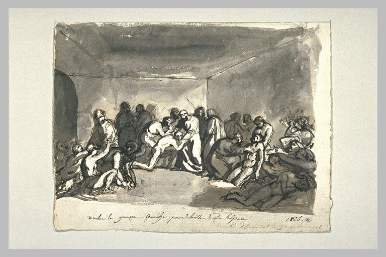 Esquisse d'après le Rachat des captifs à Alger de Géricault