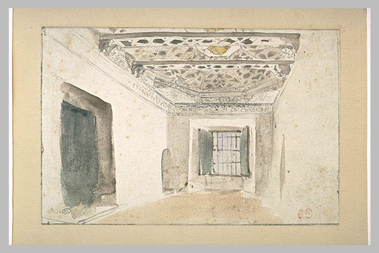 Intérieur arabe, dit chambre de Delacroix, à Meknès