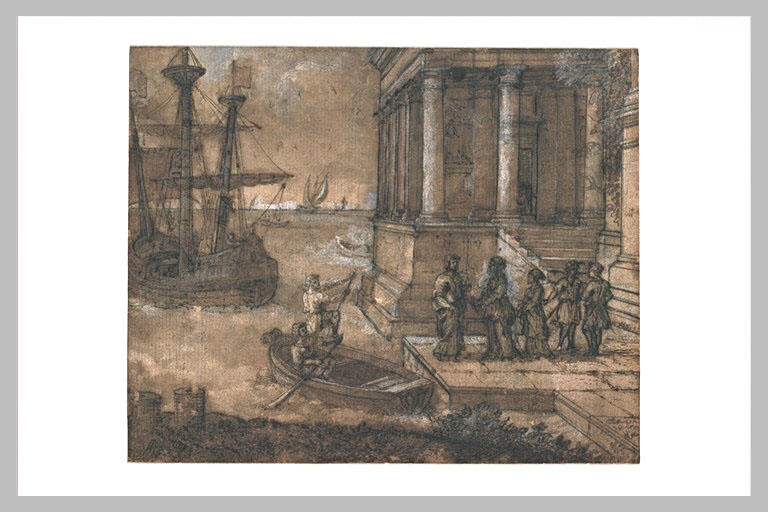 L'embarquement par un temps orageux