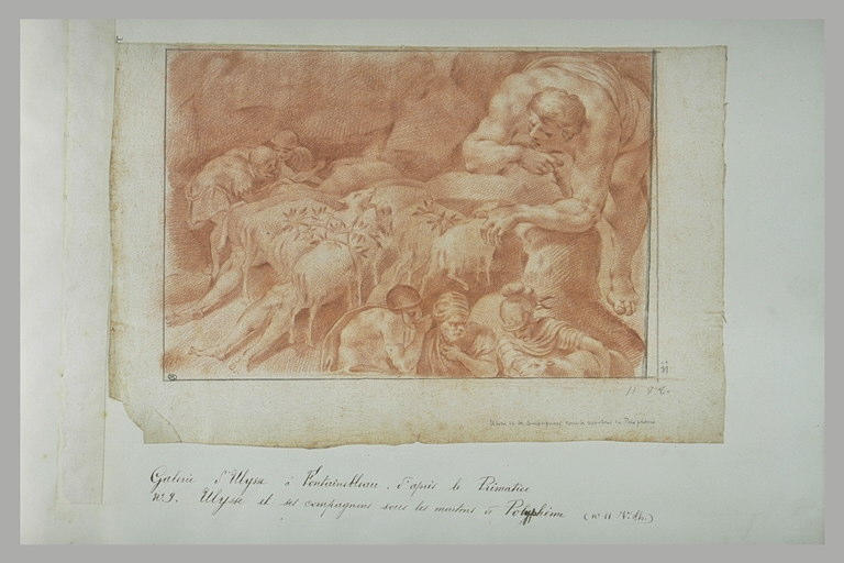 Ulysse et ses compagnons s'enfuient de l'antre de Polyphème