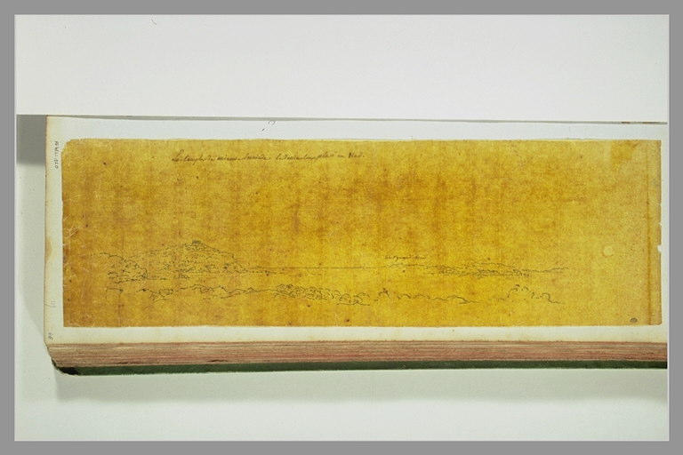 Vue panoramique avec un temple dedié à Minerve, à Athènes ou Cap Colonne