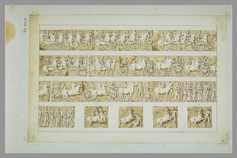Bas-reliefs du temple de Minerve, à Athènes (?)