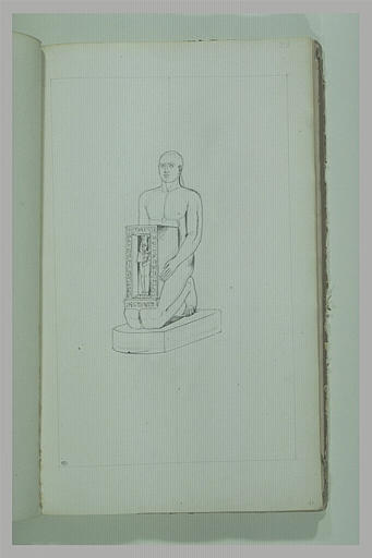 Etude d'une sculpture égyptienne d'époque romaine, portant Osiris
