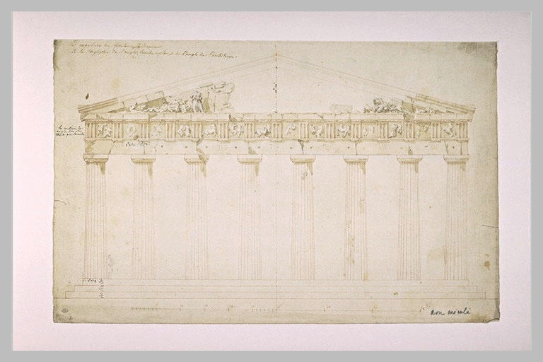 Relevé de la façade du Parthénon