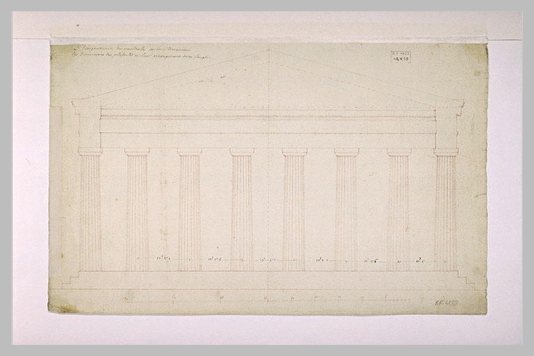 Relevé de la façade du Parthénon