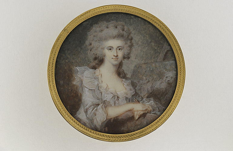Jeune femme devant un chevalet