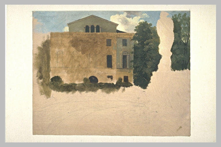 Etude de façade, dite vue d'une villa romaine