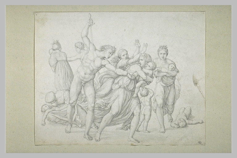 Etude d'après Le Massacre des Innocents, gravure de (...) d'après Raphaël
