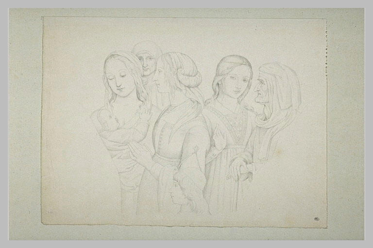 Etude d'après un groupe de femmes et d'enfants