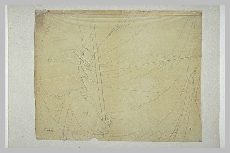 Etude de bras gauche et de draperie