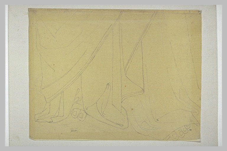 Etude de pied gauche et de draperie