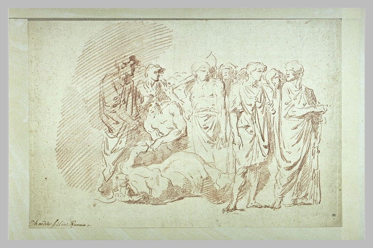 Scène antique, d'après un bas-relief