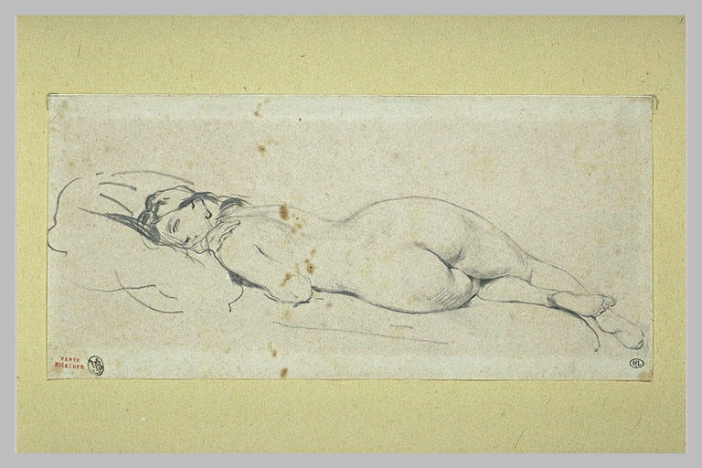 Femme nue, couchée, vue de dos