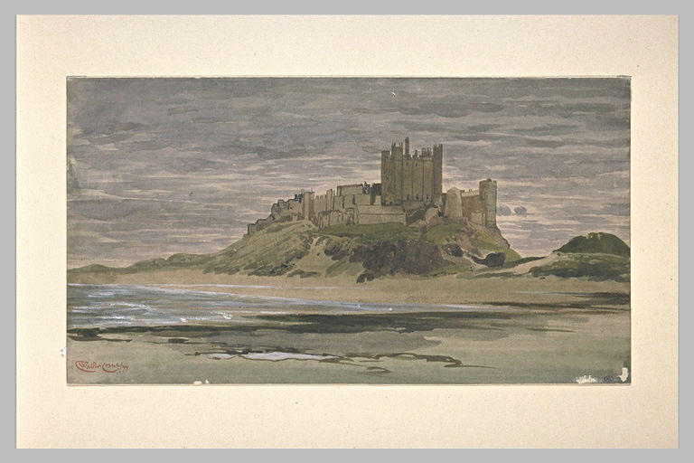 Bamborough Castle, view of Seashore