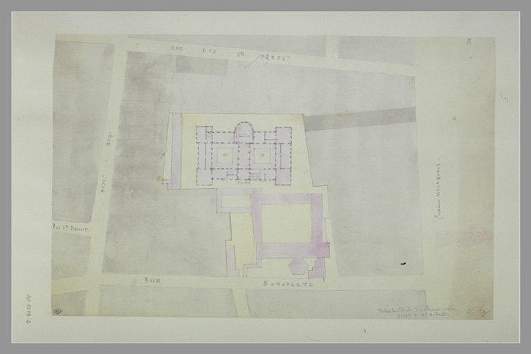 Projet pour le Palais de l'Ecole des Beaux-Arts (plan)