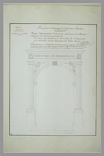Projet d'illumination de la porte extérieure du Musée des Monuments Français