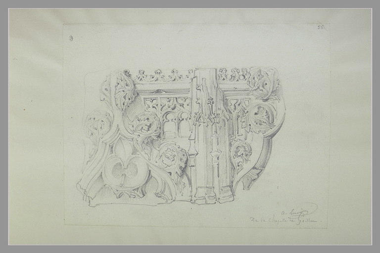 Motifs décoratifs sculptés de la chapelle du château de Gaillon