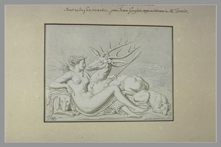 Bas-relief de Jean Goujon représentant Diane Chasseresse