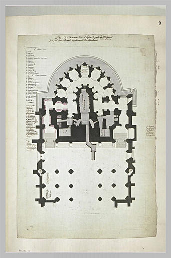 Plan des caveaux de Saint-Denis