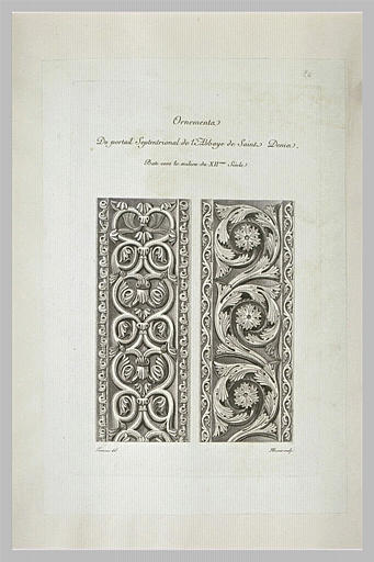 Ornements de rinceaux provenant de l'abbaye de Saint-Denis