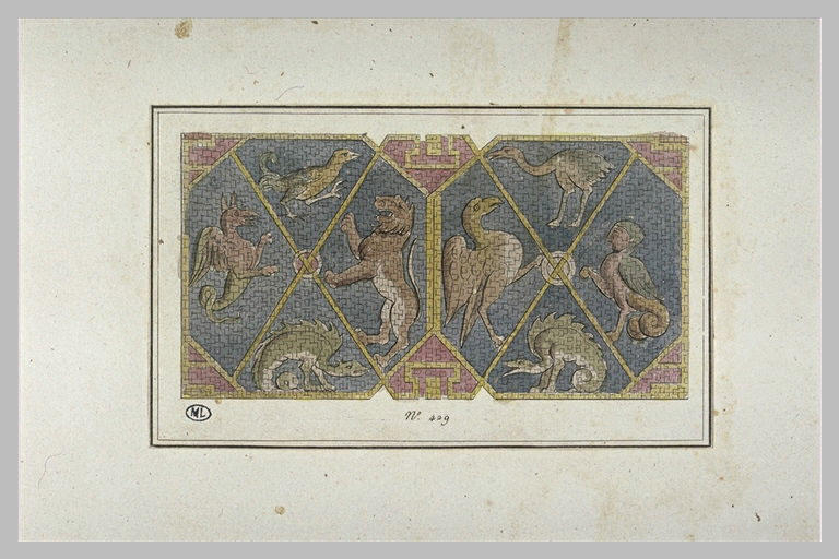 Mosaïque avec divers animaux