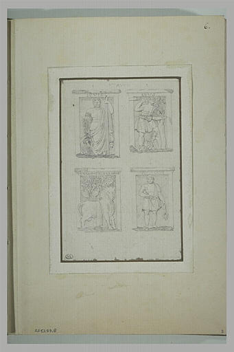 Quatre bas-reliefs antiques provenant d'un autel