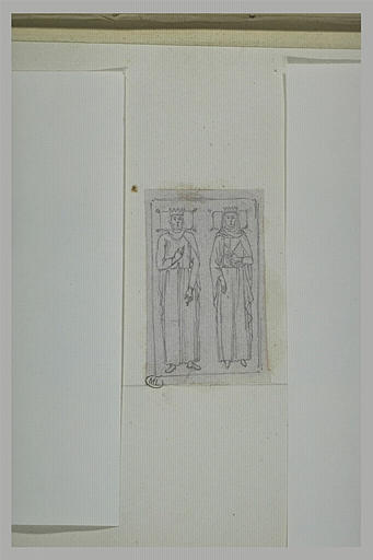 Couple de gisants gothiques couronnés