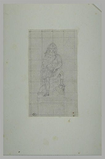 Statue d'un homme en costume du XVIIème siècle