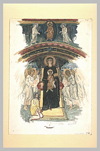 La Vierge et l'Enfant d'après une mosaïque à Santa Maria della Navicella