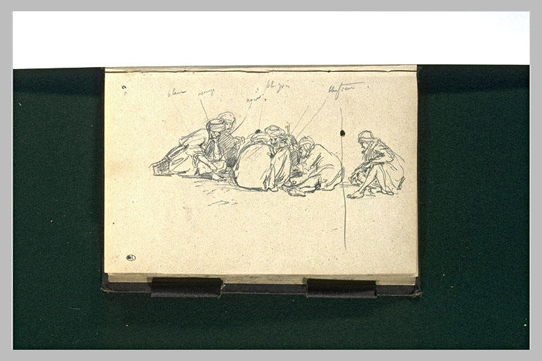 Hommes assis à terre