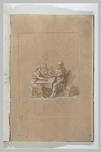 Fragment gauche d'Esther et Assuérus