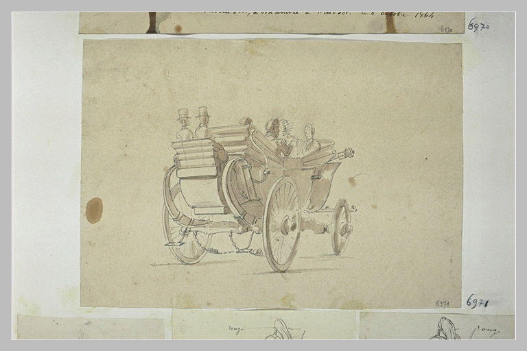 Voiture du roi, à son arrivée à Windsor, le 8 octobre 1844