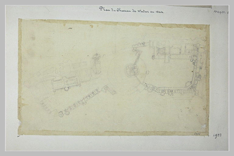 Plan du château de Windsor en 1844