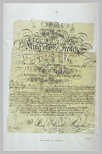 Fac-similé de l'adresse