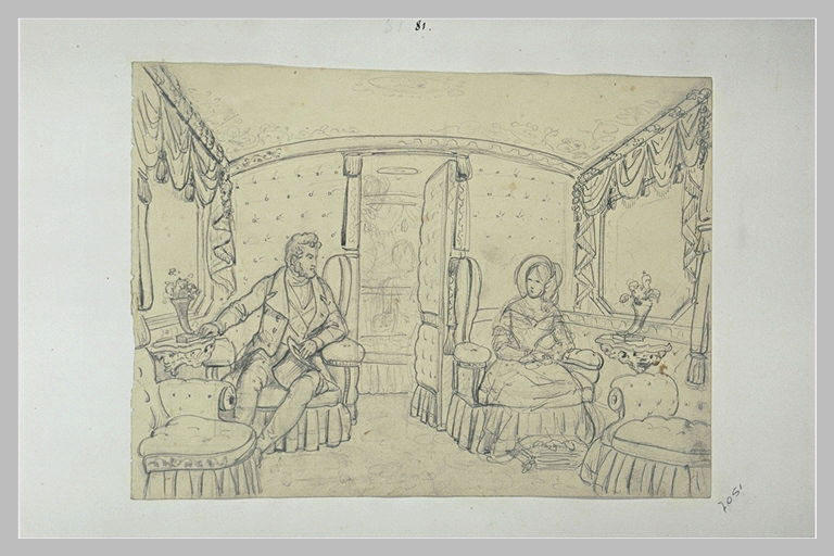 Intérieur du wagon de la reine