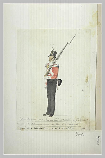 Soldat anglais au garde-à-vous