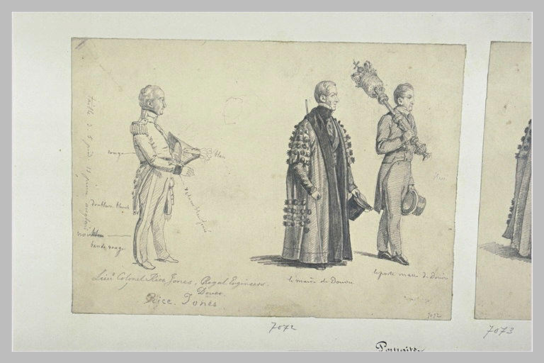 Le Lieutenant colonel Rice Jones, le maire de Douvres et le porte-masse