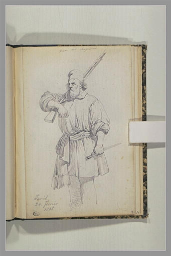 Homme du peuple, pendant la révolution de 1848 à Paris